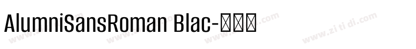 AlumniSansRoman Blac字体转换